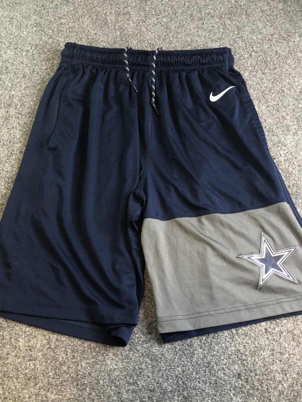 Nike Dallas Cowboys NFL On Field Athletic Shorts Mens Medium Blue Pockets